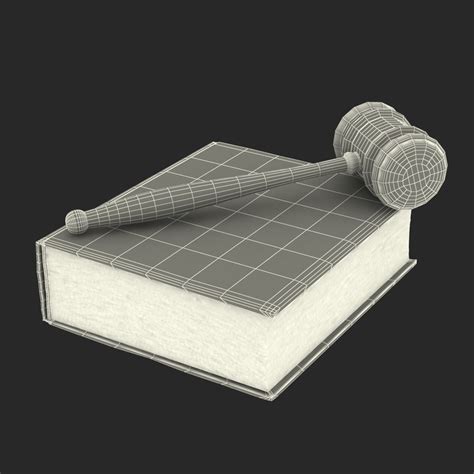 3d Law Book Gavel