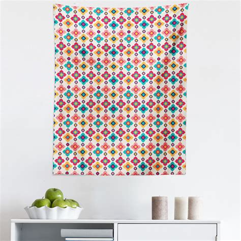 Ethnic Tapestry Oriental Inspired Floral Pattern As Vertical Lines