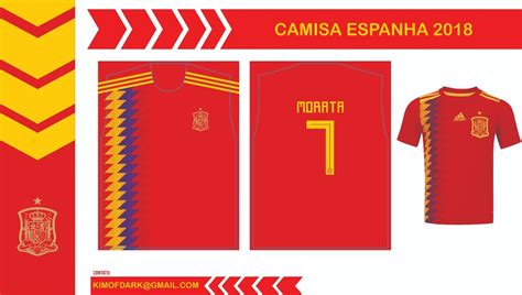 A seleção espanhola de futebol é organizada pela real federação espanhola de futebol. Arte Camisa Da Espanha 2018 Para Sublimação - R$ 20,00 em ...