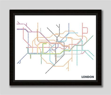 London Underground Typography Map 8x10 By Urbanfootprintdesign 2000