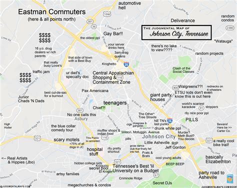 Map Johnson City Tn Map Of West