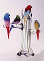 Murano Glass Four Birds on a Branch Sculpturel / objects of envy ...