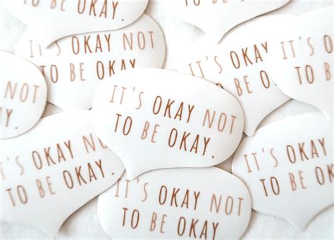 Its Okay Not To Be Okay Sticker Mental Health Sticker Speech Etsy