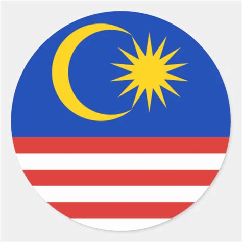 Malaysia Classic Round Sticker Zazzle