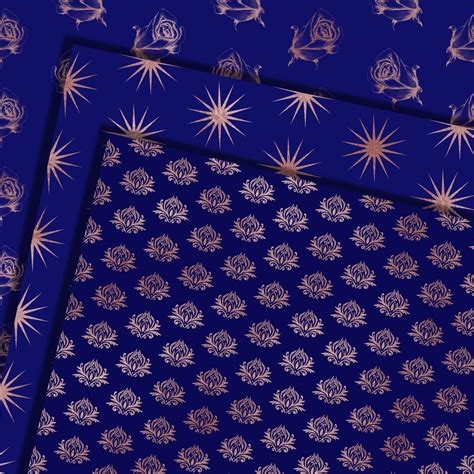 Navy Blue And Rose Gold Wallpaper