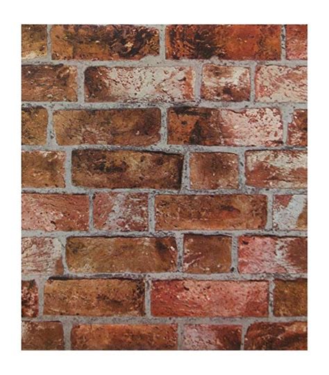 York Wallcoverings He1046 Modern Rustic Brick Wallpaper Red Brick