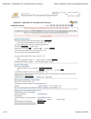 Use the paper unemployment insurance application. Eapply4ui - Fill Online, Printable, Fillable, Blank | PDFfiller