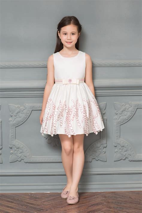 New Elegant Ivory Satin Sequins Appliques Lace A Line Mini Flower Girl