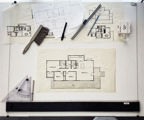 Schematic Design Sketches Preliminary Floor Plans On The Boards In