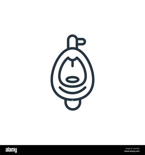 Urinal Outline Vector Icon Thin Line Black Urinal Icon Flat Vector