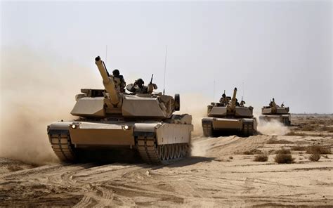 M1a2 Abrams Usa Tank Weapon Military Desert