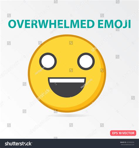 Single Overwhelmed Emoji Isolated Vector Illustration เวกเตอร์สต็อก
