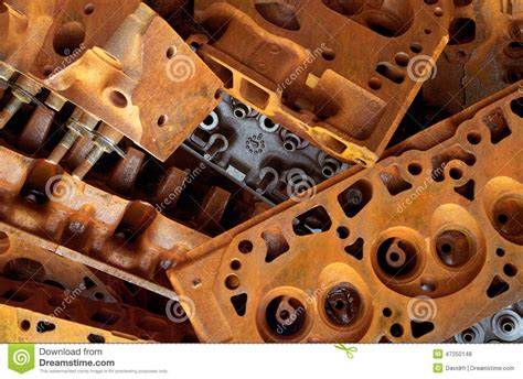 Rusty Engine Blocks Stock Photo Image Of Scrap Block 47250148