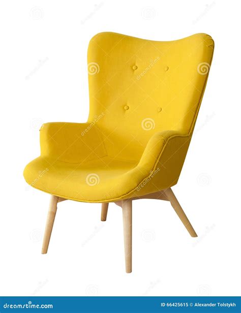 Yellow Modern Chair Isolated Stock Image Image Of Elegance Single