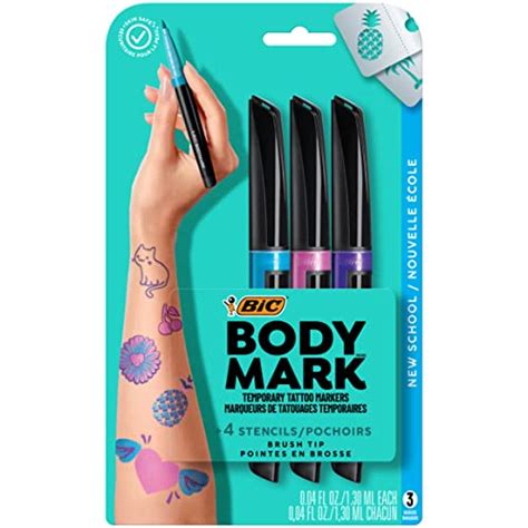 Bodymark By Bic Temporary Tattoo Marker New School Inspiration Skin