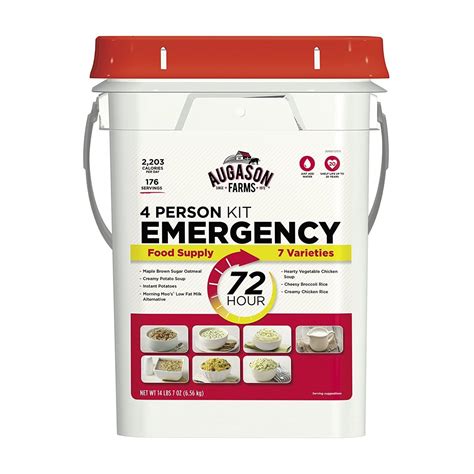 Emergency Food Kit Storage Survival Supply 72 Hour 4 Person 176