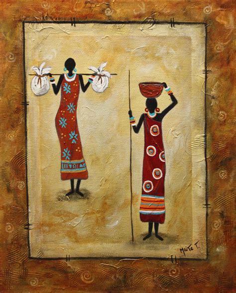 African Handmadeoriginal Art Folk Art Painting Latin American Art