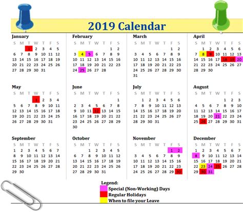 Here is a national calendar of all 2019 public holidays. List of Philippine Holidays for 2019 - The Pinoy OFW
