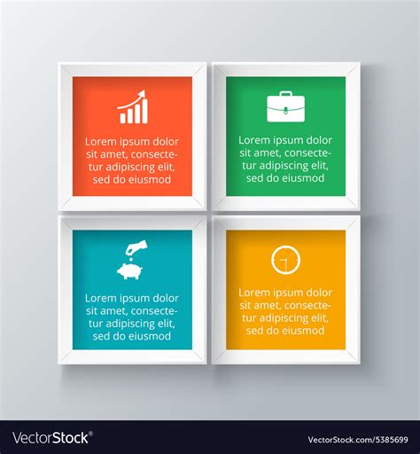 Squares For Infographic Royalty Free Vector Image