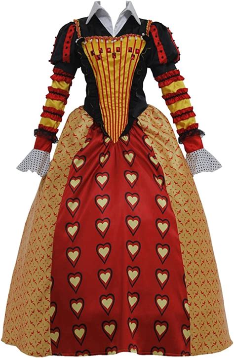 Cosplaydiy Womens Dress Set For Alice In Wonderland Red