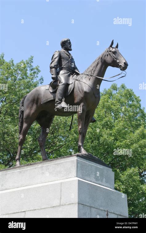 Robert E Lee And His Horse Traveller Atop The Virginia Monument At