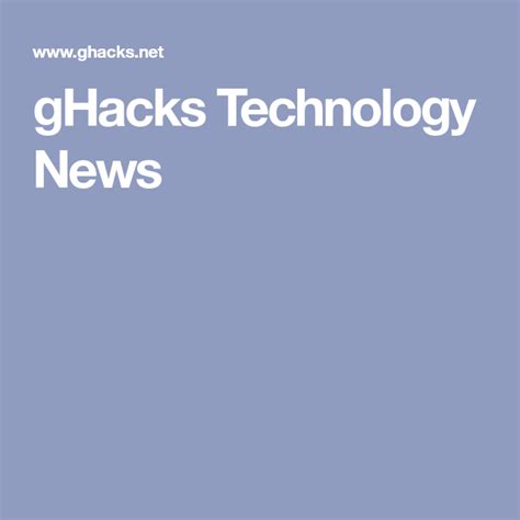 Ghacks Technology News New Technology Technology Linux