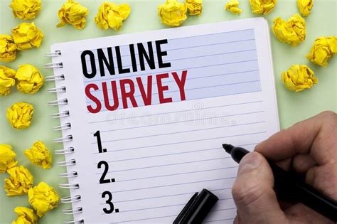 Writing Note Showing Online Survey Business Photo Showcasing Digital