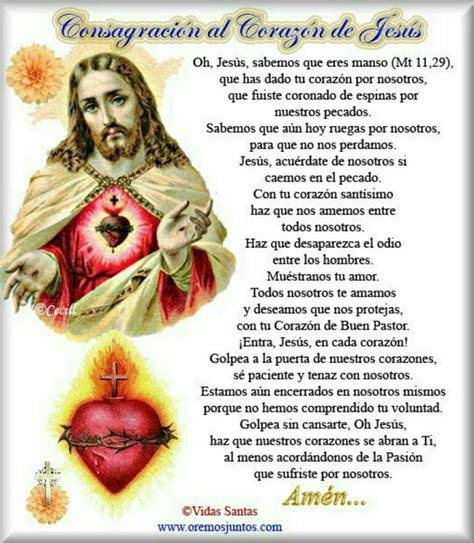 Pin De Rosamaría En Mes Del Sagrado Corazón De Jesús Oracion Sagrado