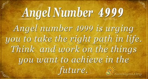 Angel Number 4999 Meaning Take The Right Path In Life Sunsignsorg