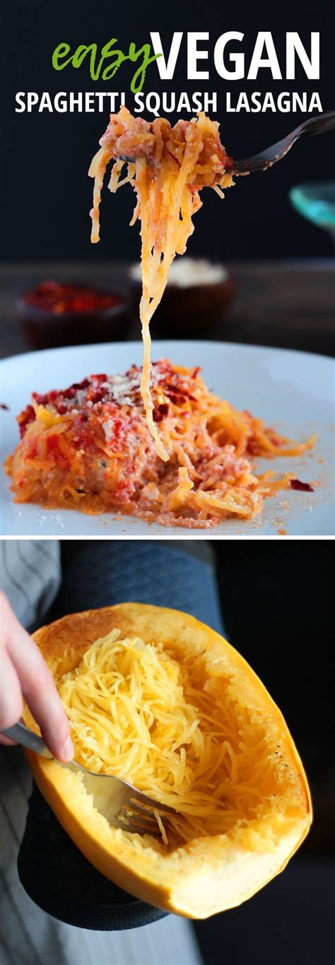 Easy Vegan Spaghetti Squash Lasagna Recipe Vegan Italian Recipes