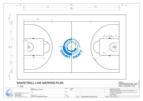 Basketball Court Diagram Layout