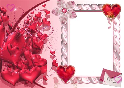I Love You Heart Transparent Frame Pink Free Picture Frames Best Photo