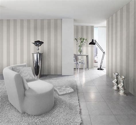 Eine neue perspektive auf die welt. Modern Luxus 3D Tapete Vliestapete Streifen silber grau ...