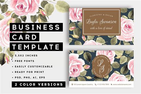 There are endless creative opportunities to make the most out of marketing your floral company. Roses - business card | Business card design, Cards, Design freebie