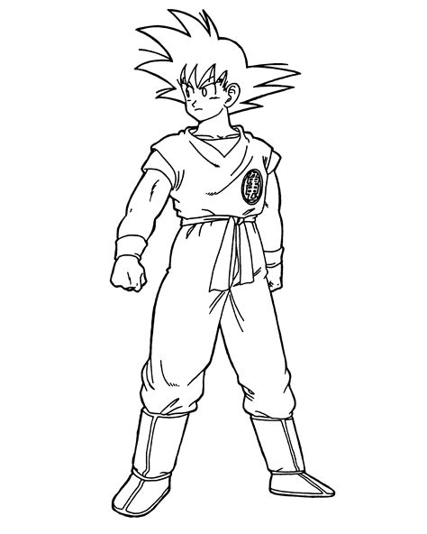 Check out 20 dragon ball z coloring pages to print featuring characters in different poses below. Dragon Ball Z Goku Drawing at GetDrawings | Free download