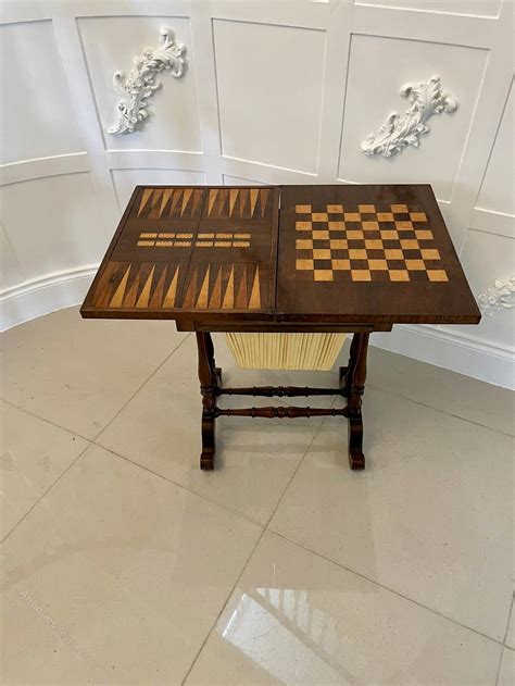 Antique Rosewood Backgammon Chess Games Table Antiques Atlas