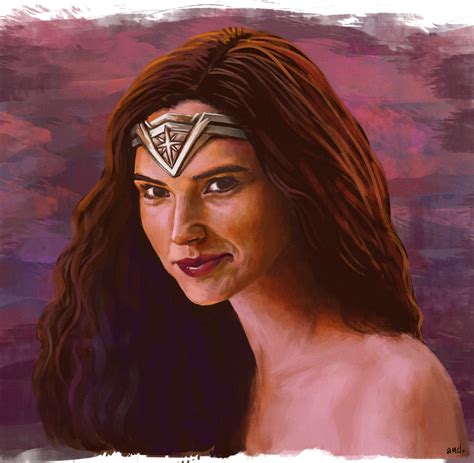 Artstation Wonderwoman Gal Gadot Digital Portrait And Artofand