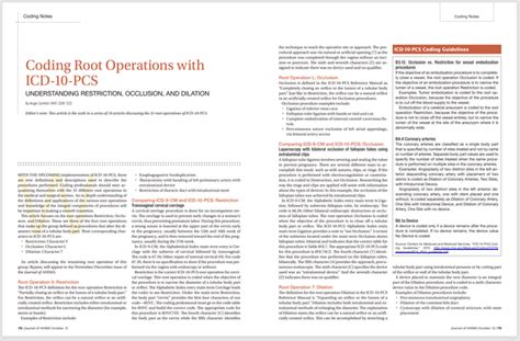 The Journal Of Ahima On Icd 10 Root Operations Careerstep