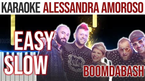 Karaoke Alessandra Amoroso E Boomdabash Easy Slow Piano Tutorial 🎹 Video 4k🤙 Youtube