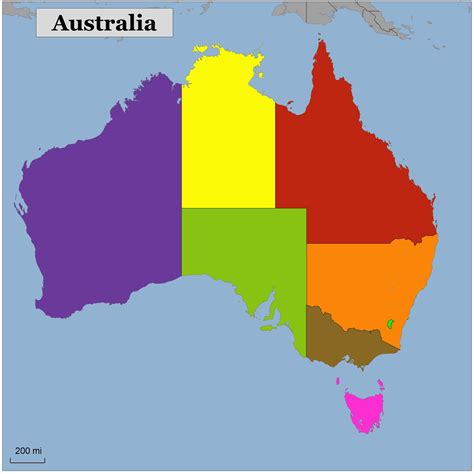 Printable world maps will enrich your social studies, geography, and history lessons. Blank Color Map of Australia