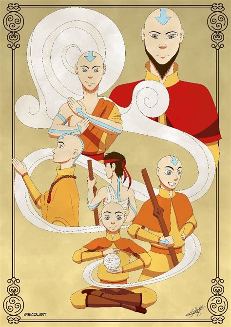 Aang Through The Years Aang Character Fictional Characters