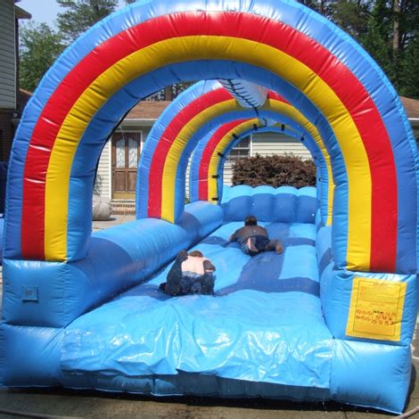 Dual Lane Water Slip N Slide Inflatable Jump City