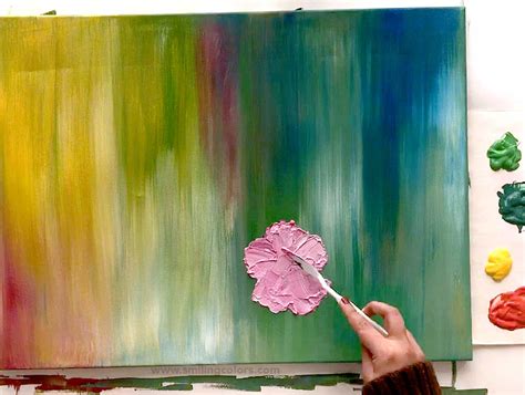 Step By Step Acrylic Painting Tutorial For Easy Colorful Flowers