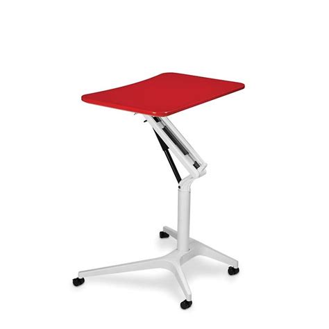 Sit To Stand Rolling Workstation Levenger Luxury Office Furniture