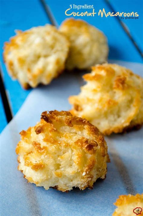 3 Ingredient Coconut Macaroons Recipe With Images Coconut Recipes