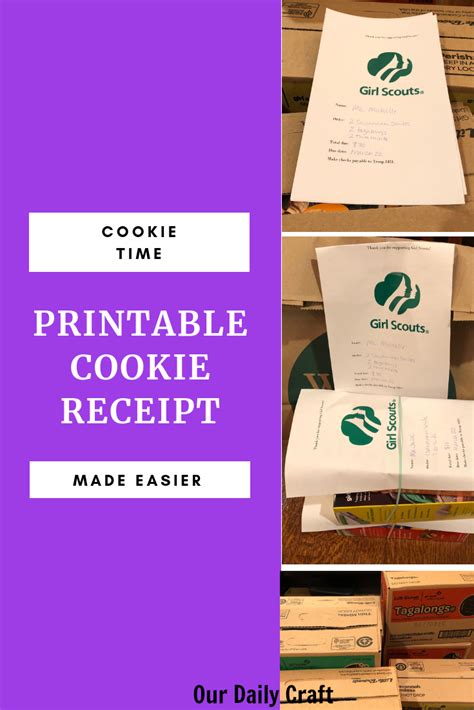 Make Cookie Time Easier With This Printable Girl Scout Cookie Receipt