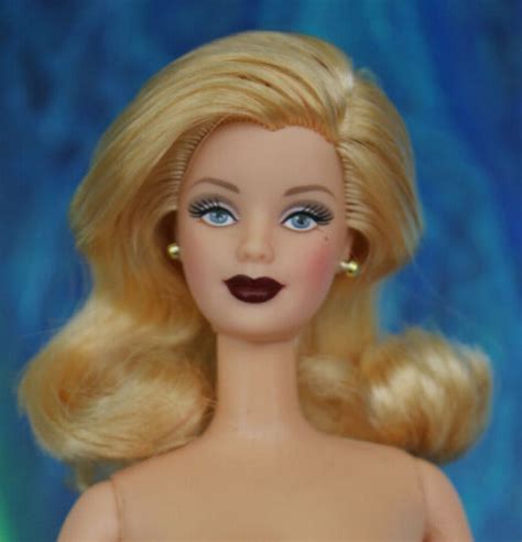 Nude Blonde Hair Curly Pin Up Mackie Barbie Doll Tnt Blue Eyes