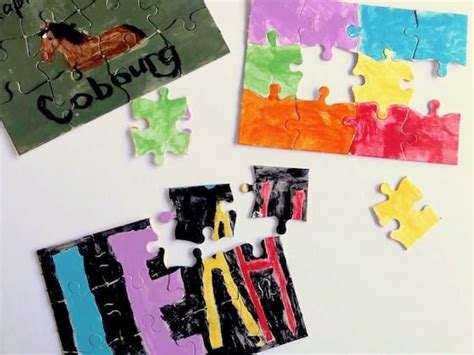 Homemade Jigsaw Puzzles Art For Kids Happyhooligans