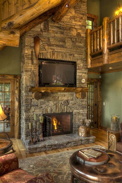 60 Ideas About Rustic Fireplace 41 Cabin Fireplace Rustic