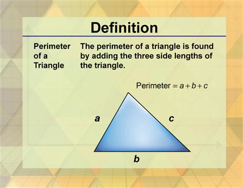 Definition Triangle Concepts Perimeter Of A Triangle Media4math